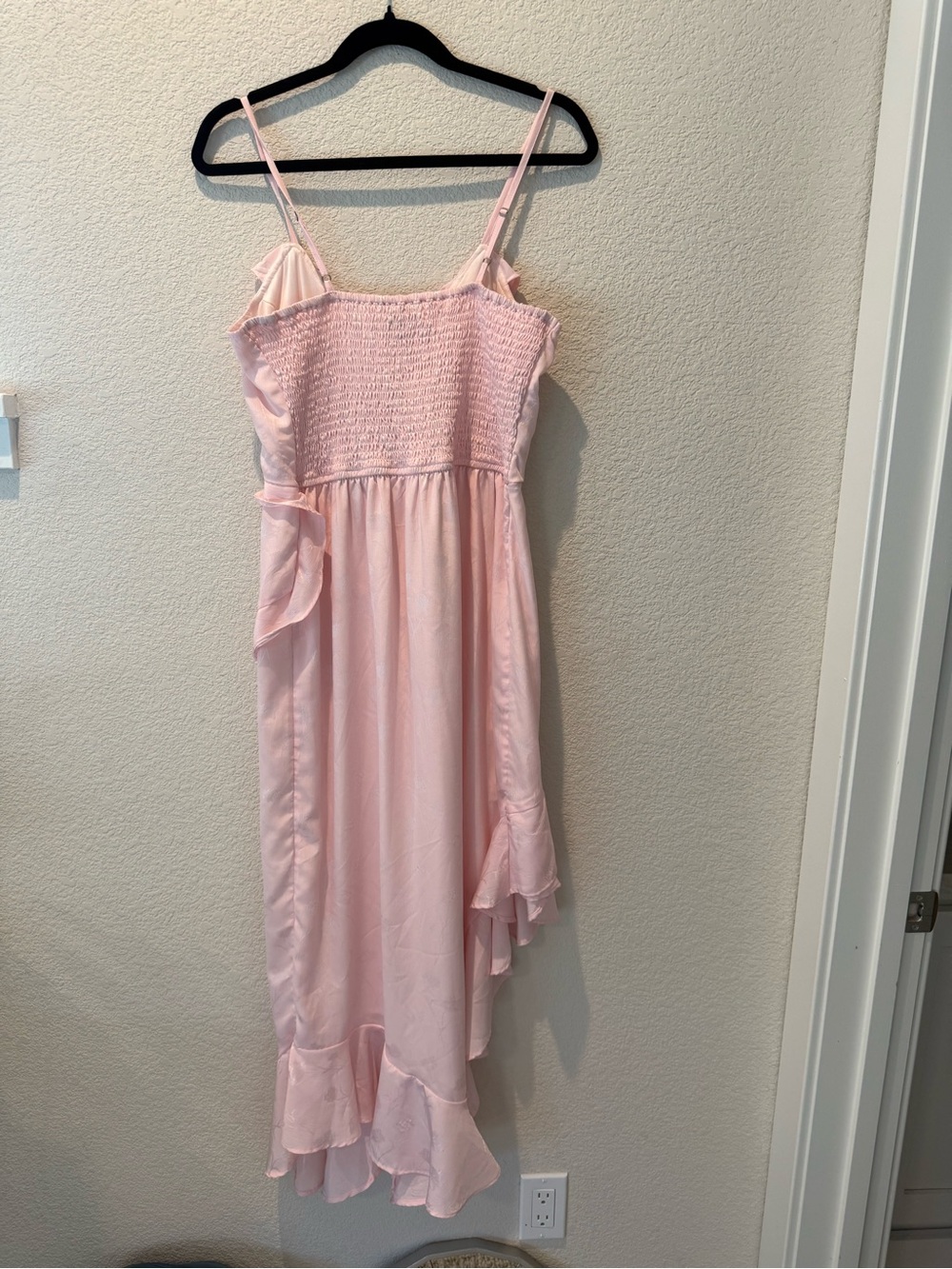 Pink Ruffle Slip Dress - Picture 4 of 5